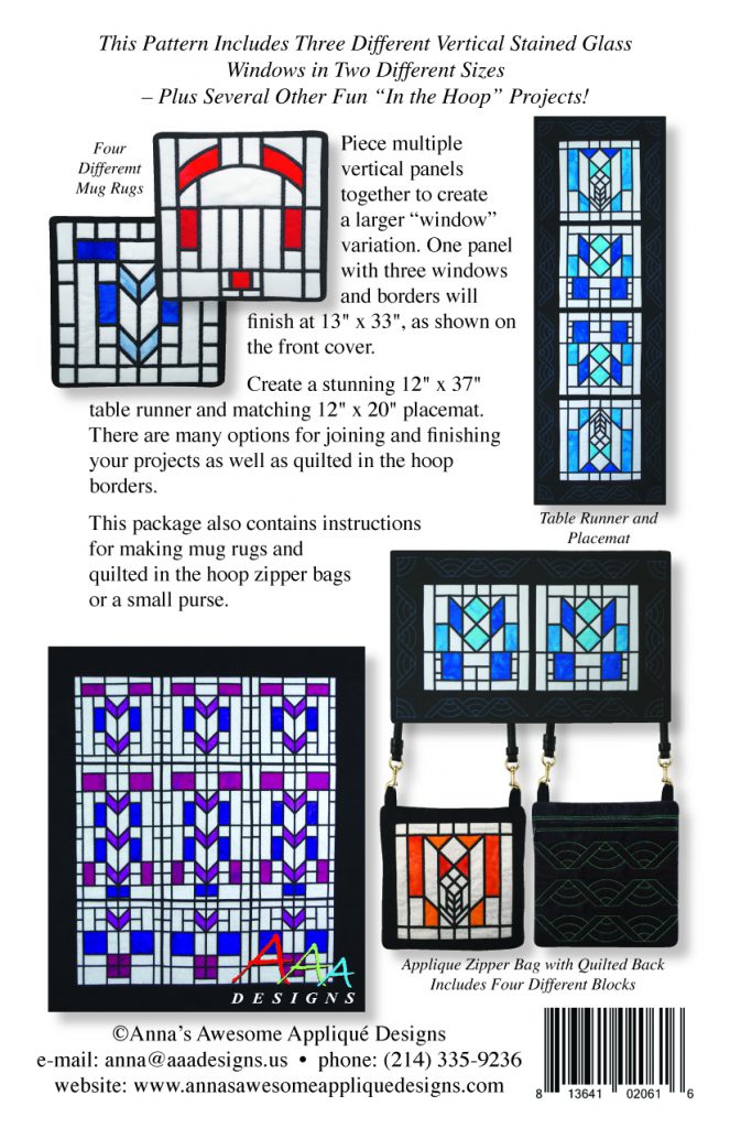 Stained Glass Windows | Annas Awesome Applique Designs
